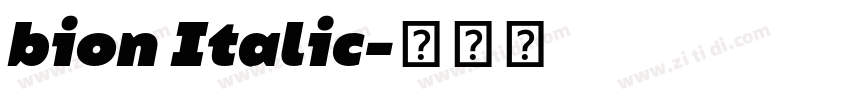 bion Italic字体转换
